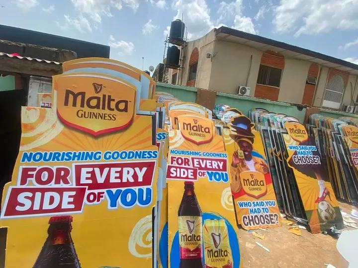 A yard of finished Malta Guinness die cuts ready to go out to site