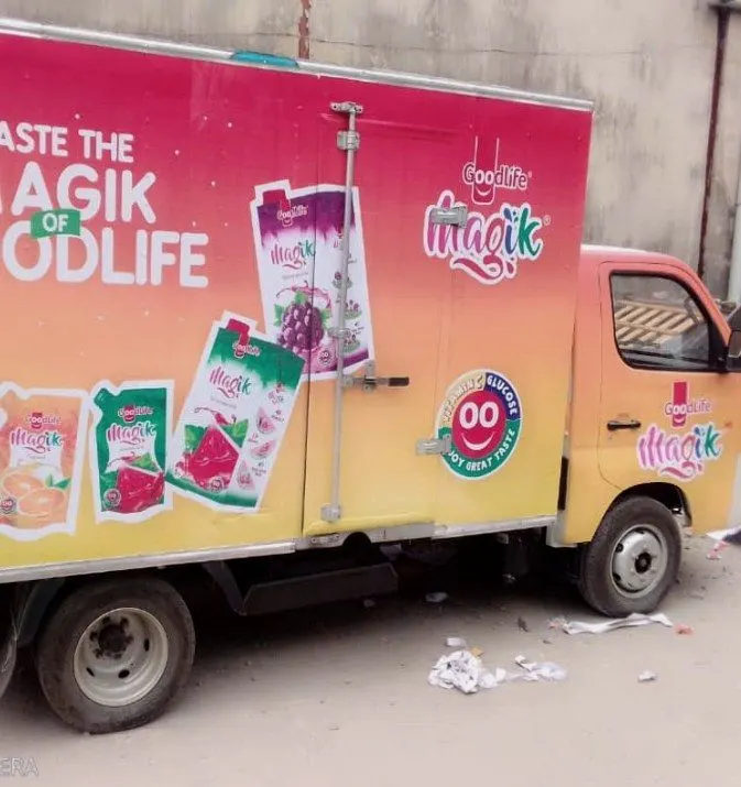 Delivery truck with a full Goodlife Magik wrap